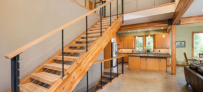 Элементы из дерева для лестницы: ограждения (поручень, балясины), комбинированные и их комплектующие