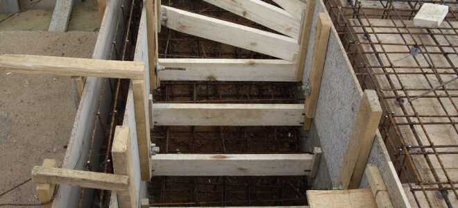 Армирование лестничного марша, ступеней лестницы