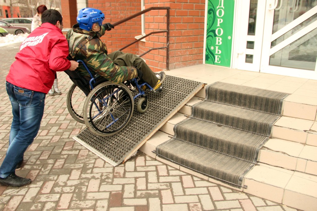 Пандус с углом наклона 10 %