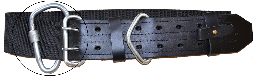 Карабин на пожарном поясе