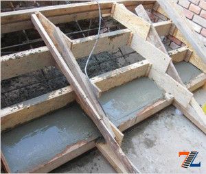 Изготовление опалубки и заливка раствором